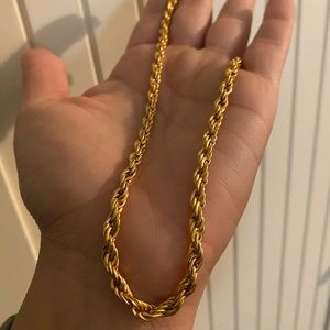 9” braided gold dipped vintage chain